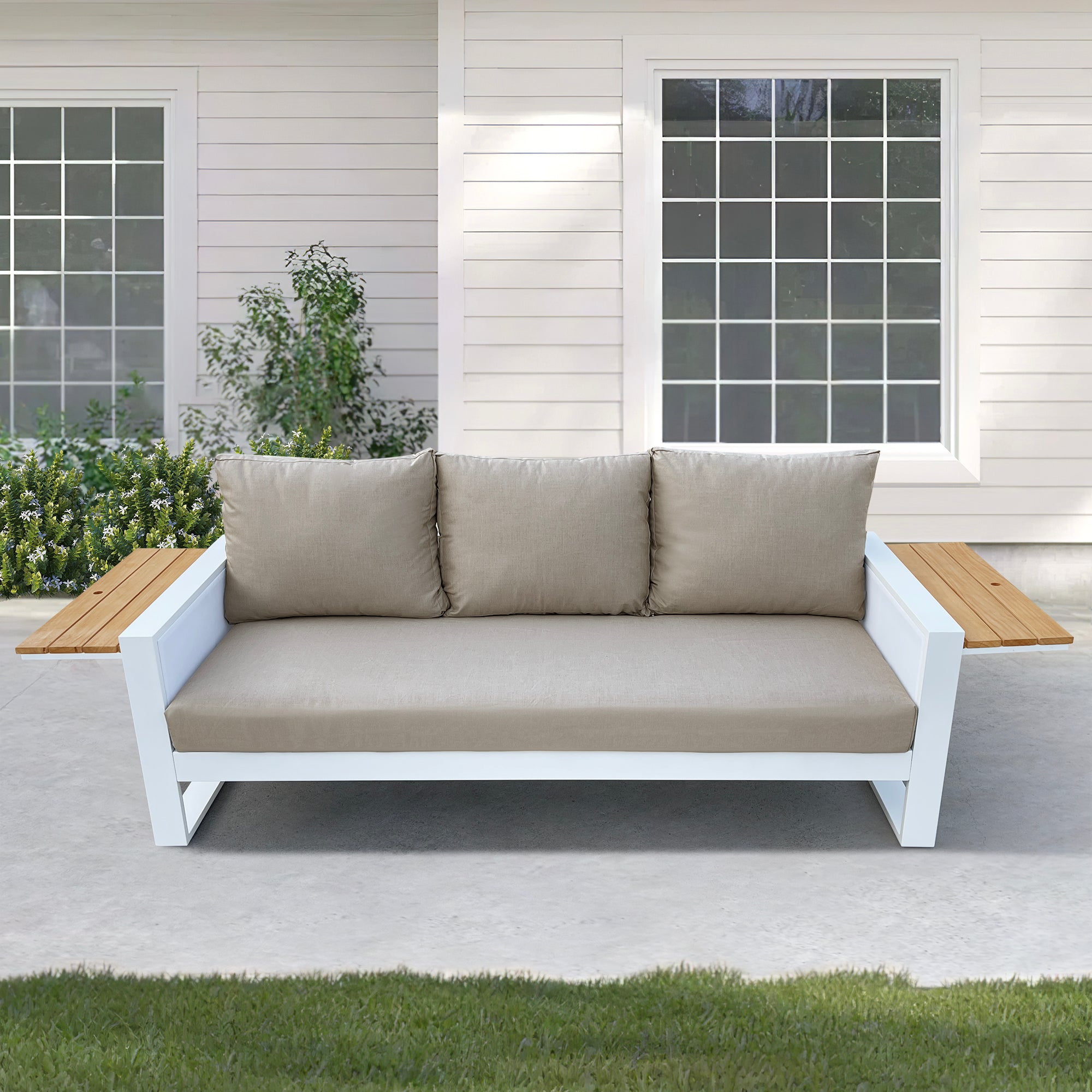 Denver 4-Piece Aluminum Outdoor Patio Fire Pit Seating Set with Acrylic Cast Ash Cushions Denver 4-Piece Aluminum Outdoor Patio Fire Pit Seating Set with Acrylic Cast Ash Cushions