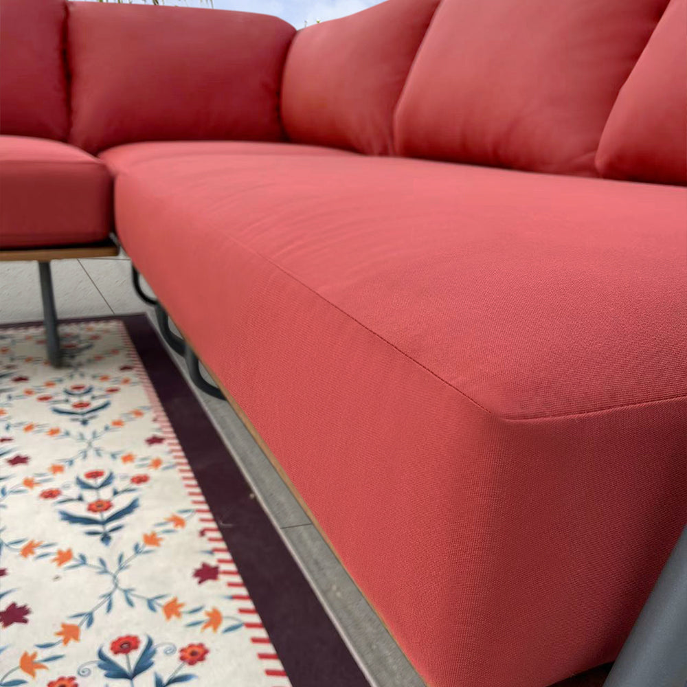 Kingston 4-Piece Woven Rope Outdoor Sectional With Acrylic Cushions Kingston 4-Piece Woven Rope Outdoor Sectional With Acrylic Cushions