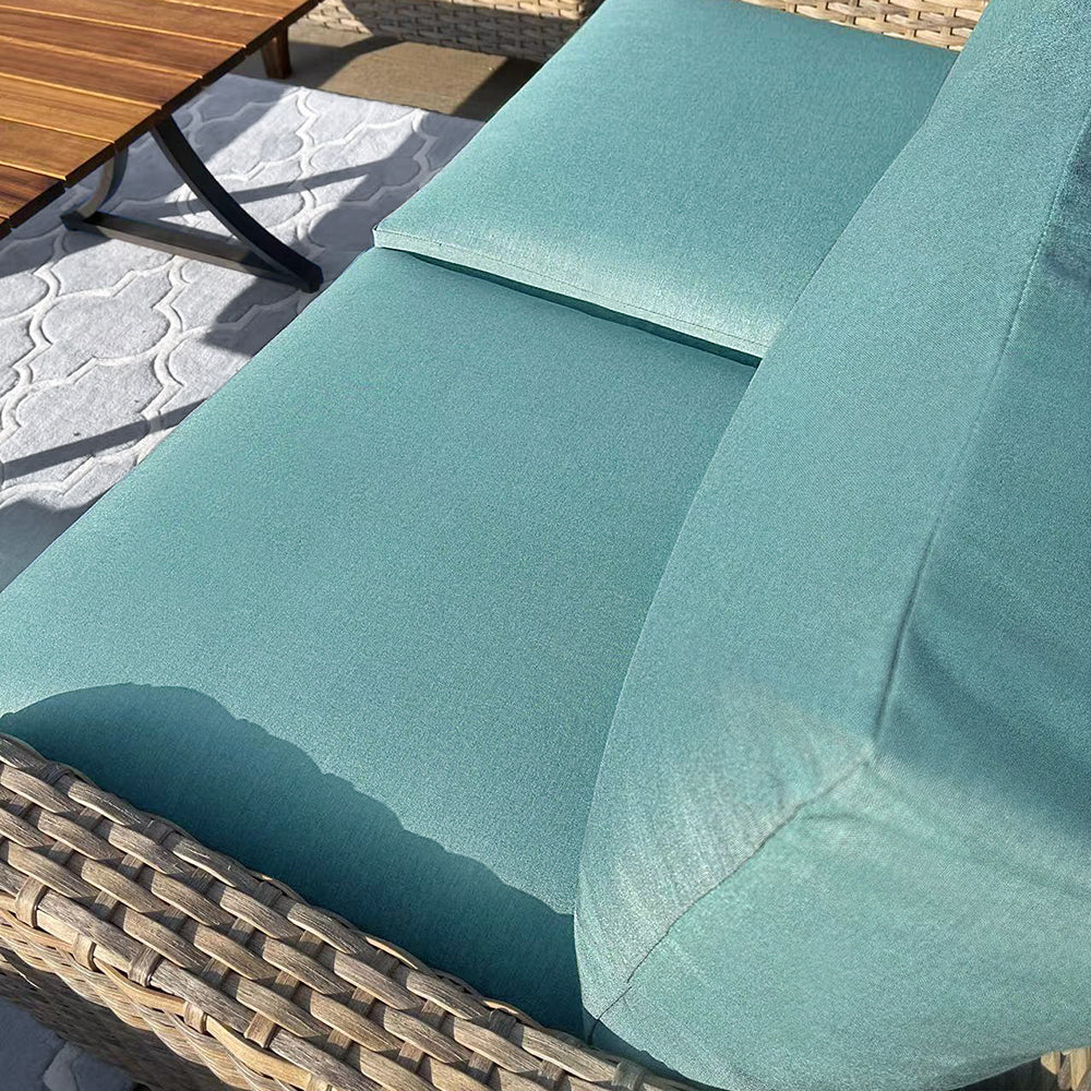 Delta 7-Piece Resin Wicker Outdoor Sectional With Acrylic Cushions Delta 7-Piece Resin Wicker Outdoor Sectional With Acrylic Cushions
