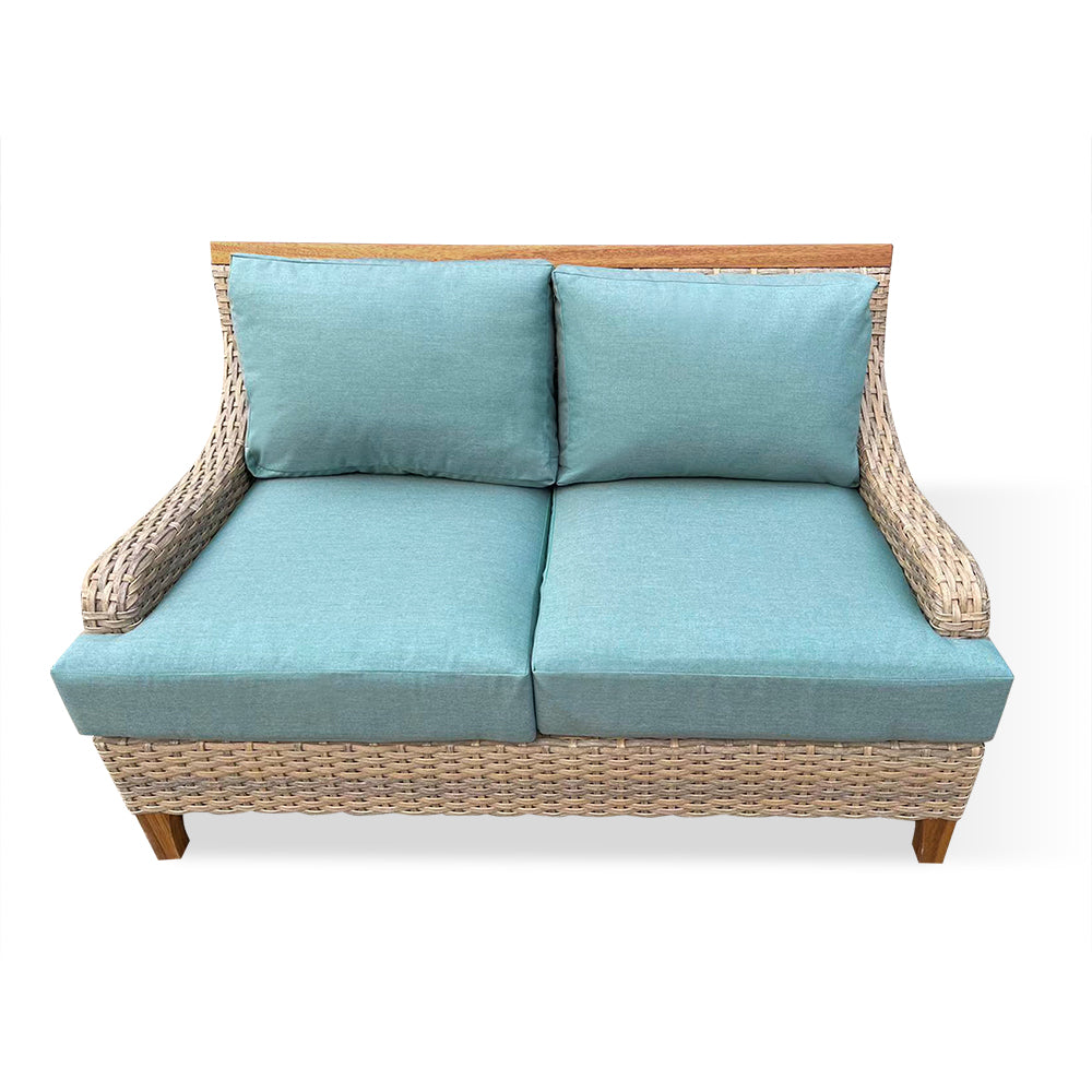 Amigo 5-Piece Wicker Patio Fire Conversation Set With Acrylic Cushions Amigo 5-Piece Wicker Patio Fire Conversation Set With Acrylic Cushions