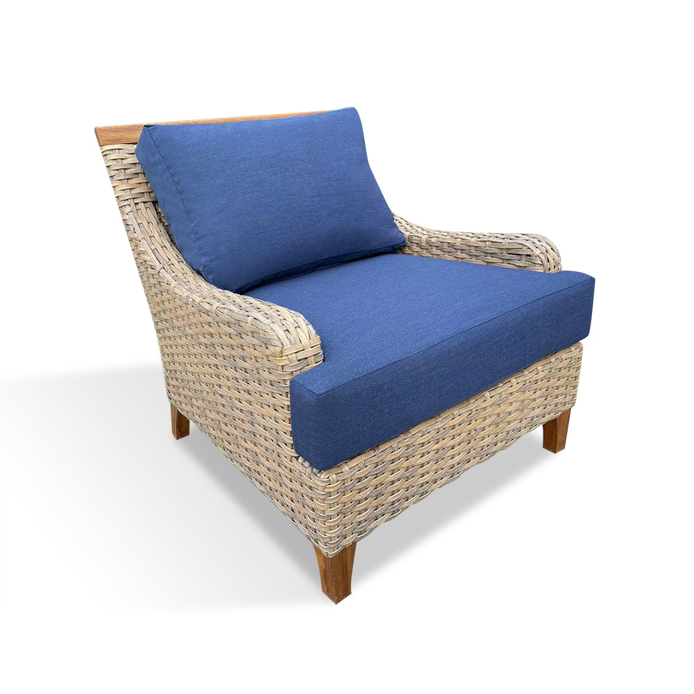 Amigo 5-Piece Wicker Patio Fire Conversation Set With Acrylic Cushions Amigo 5-Piece Wicker Patio Fire Conversation Set With Acrylic Cushions