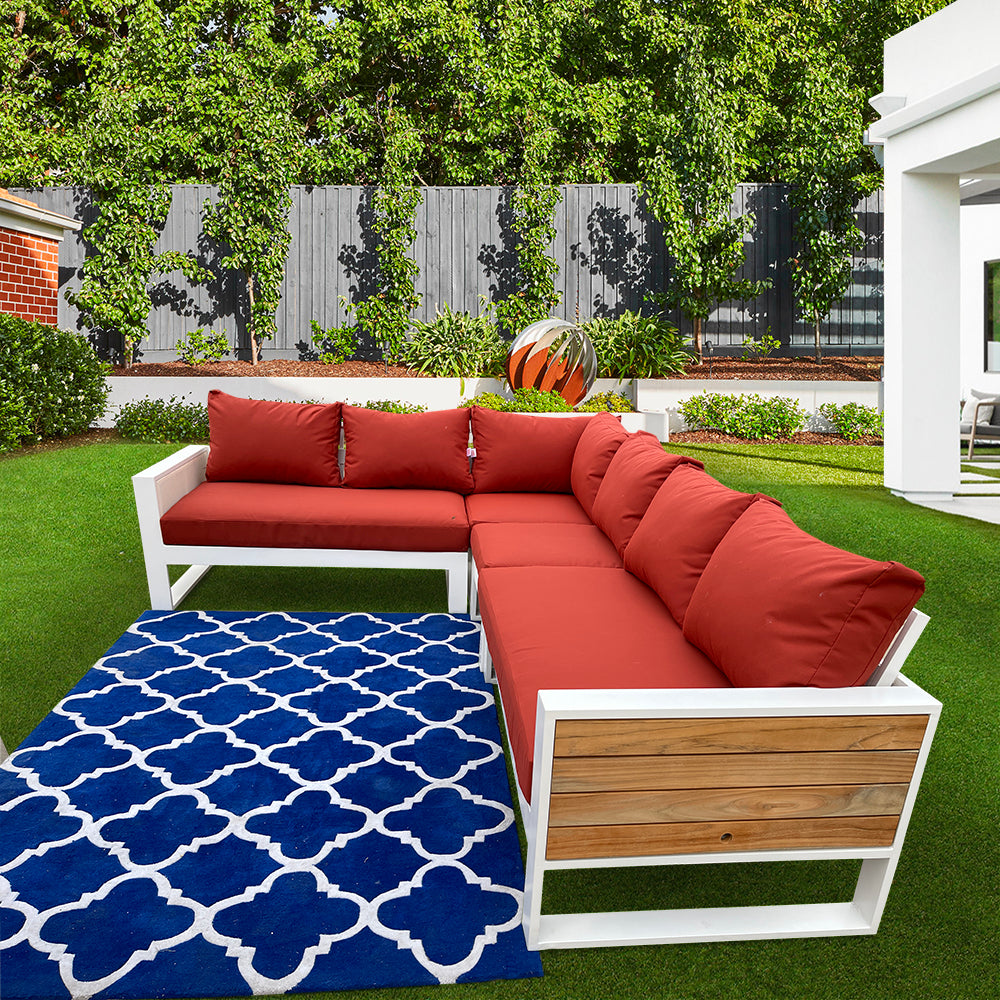 Denver 5-Piece Aluminium Outdoor Patio Fire Pit Seating Set With Acrylic Cushions Denver 5-Piece Aluminium Outdoor Patio Fire Pit Seating Set With Acrylic Cushions