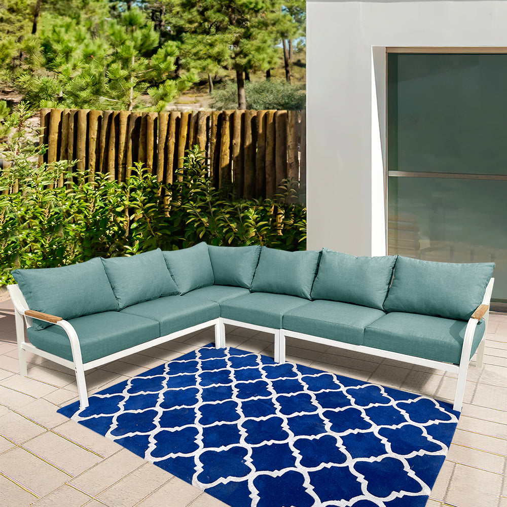 Camel 7-Piece Aluminium Outdoor Patio Fire Pit Seating Set With Acrylic Cushions Camel 7-Piece Aluminium Outdoor Patio Fire Pit Seating Set With Acrylic Cushions