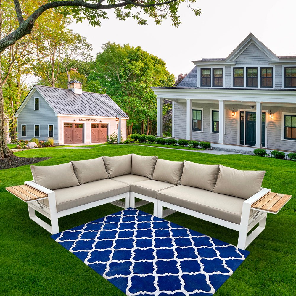 Denver 5-Piece Aluminium Outdoor Patio Fire Pit Seating Set With Acrylic Cushions Denver 5-Piece Aluminium Outdoor Patio Fire Pit Seating Set With Acrylic Cushions