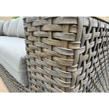 Naples 4-Piece Brown Wicker Aluminum Outdoor Sectional with Cushions
