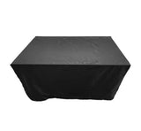 Denver 5-Piece Black Aluminum Outdoor Patio Fire Pit Deep Sectional Seating Set with Cushions