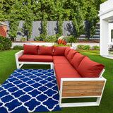 Denver 5-Piece Aluminium Outdoor Patio Sectional Sofa Set With Acrylic Cushions