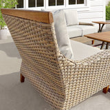 Amigo 6-Piece All-Weather Wicker Patio Sofa and Club Chair Seating Set with Acrylic Cushions