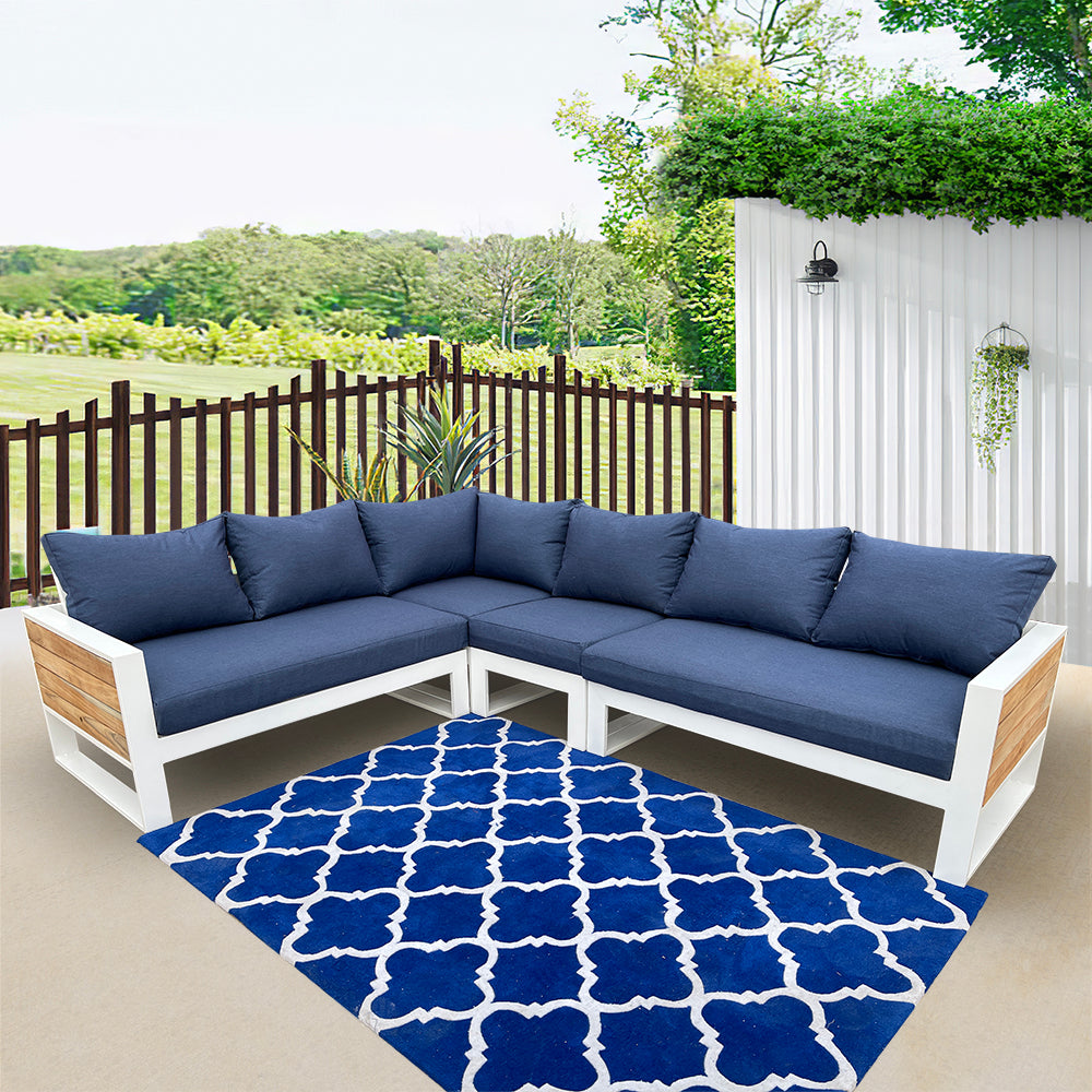 Denver 5-Piece Aluminium Outdoor Patio Sectional Sofa Set With Acrylic Cushions